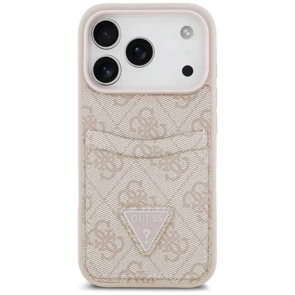 Etui Guess 4G Double Card Triangle do Apple iPhone 17 Pro różowy
