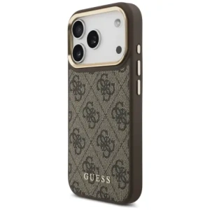 Etui Guess 4G z portfelem MagSafe do Apple iPhone 17 Pro brązowy
