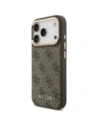 Etui Guess 4G z portfelem MagSafe do Apple iPhone 17 Pro brązowy