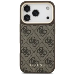 Etui Guess 4G z portfelem MagSafe do Apple iPhone 17 Pro brązowy