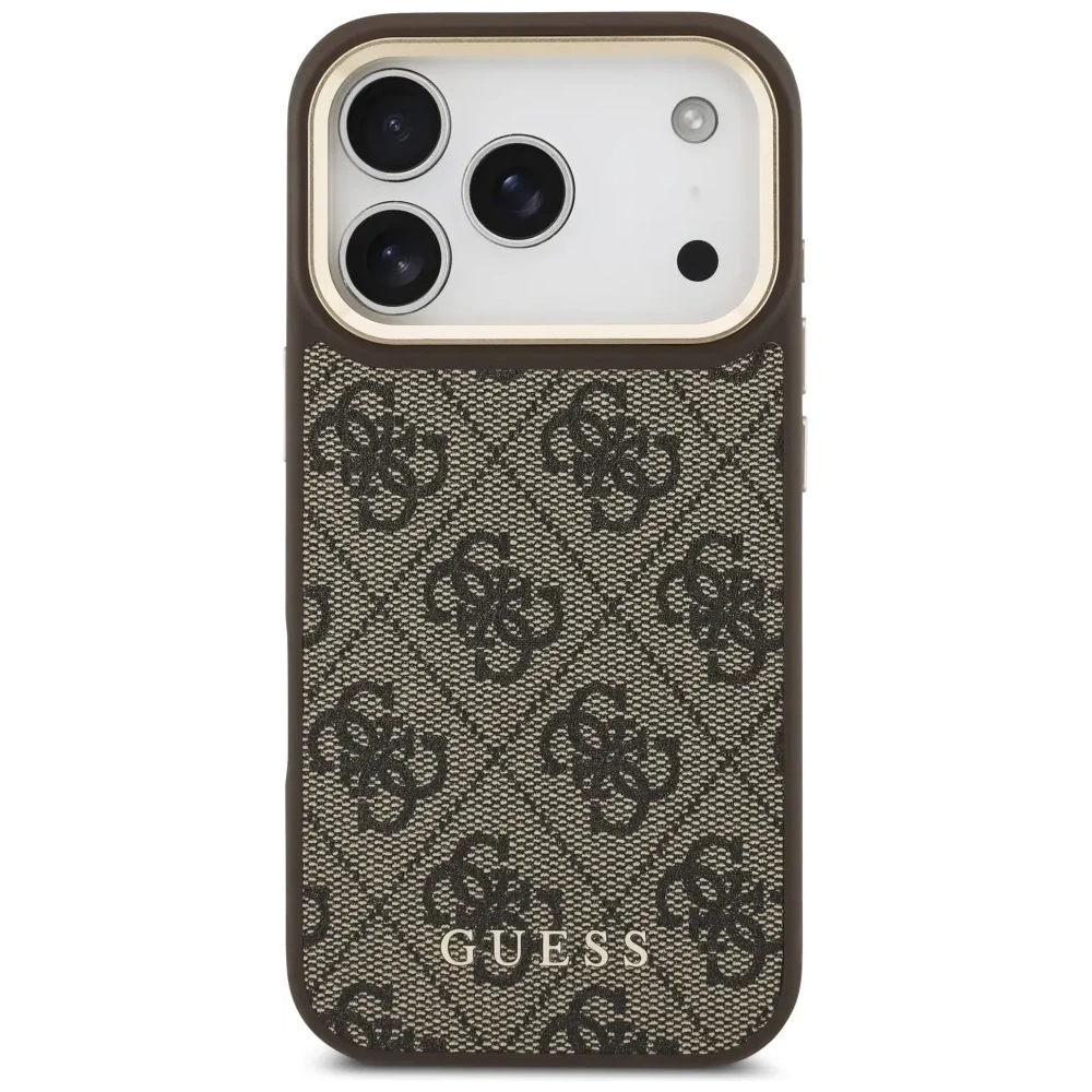 Etui Guess 4G z portfelem MagSafe do Apple iPhone 17 Pro brązowy