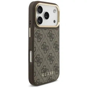 Etui Guess 4G z portfelem MagSafe do Apple iPhone 17 Pro brązowy