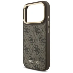 Etui Guess 4G z portfelem MagSafe do Apple iPhone 17 Pro brązowy