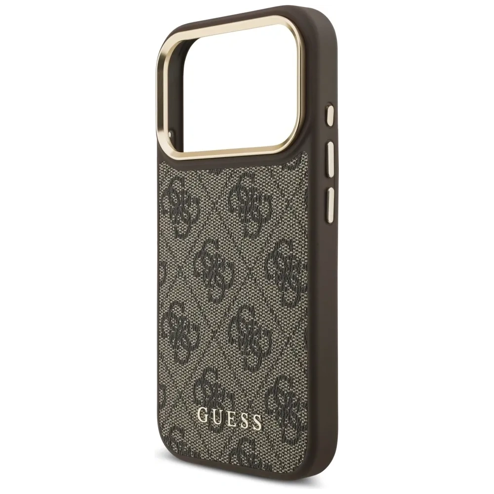 Etui Guess 4G z portfelem MagSafe do Apple iPhone 17 Pro brązowy