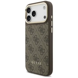 Etui Guess 4G z portfelem MagSafe do Apple iPhone 17 Pro Max brązowy
