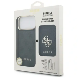 Etui Guess 4G z portfelem MagSafe do Apple iPhone 17 Pro Max czarny