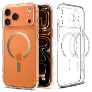 Etui Spigen Ultra Hybrid Mag MagSafe do Apple iPhone 17 Pro Clear/gold