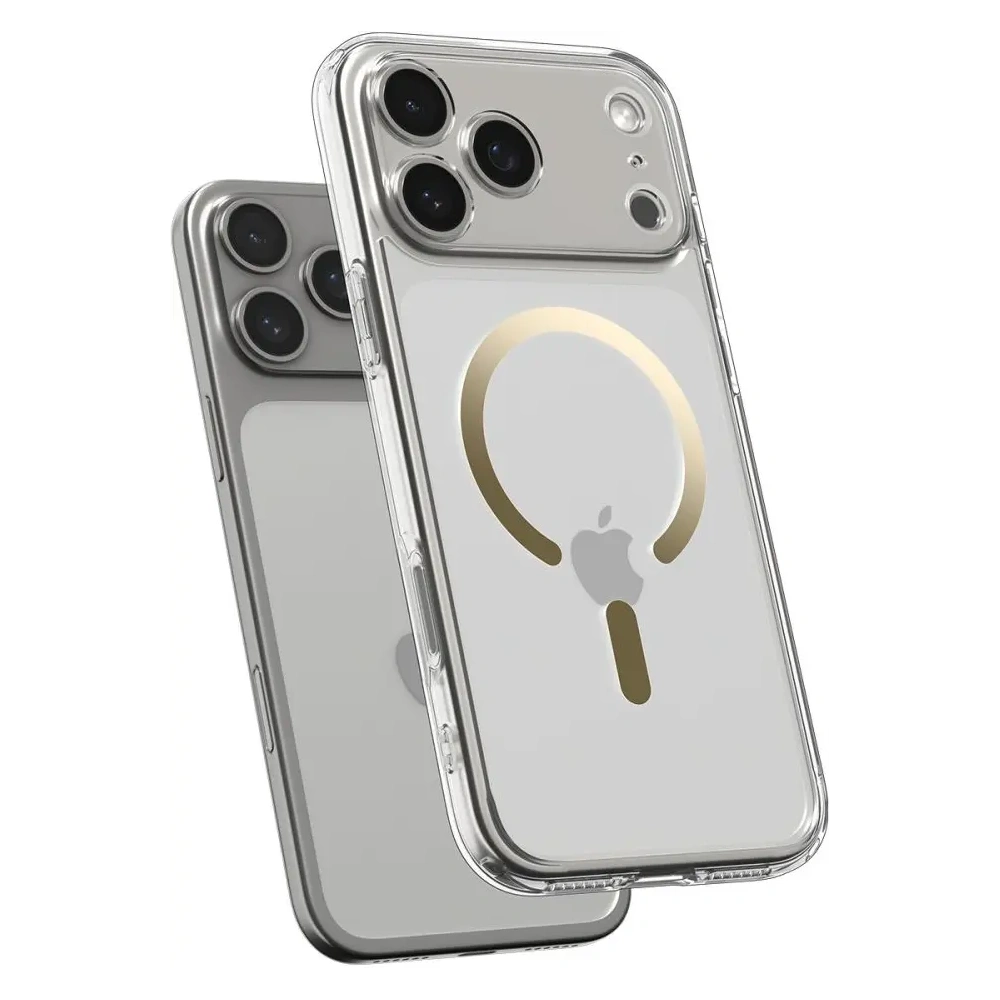 Etui Spigen Ultra Hybrid Mag MagSafe do Apple iPhone 17 Pro Clear/gold