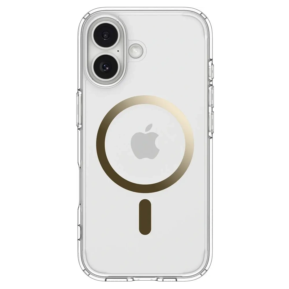 Etui Spigen Ultra Hybrid Mag MagSafe do Apple iPhone 17 Clear/gold