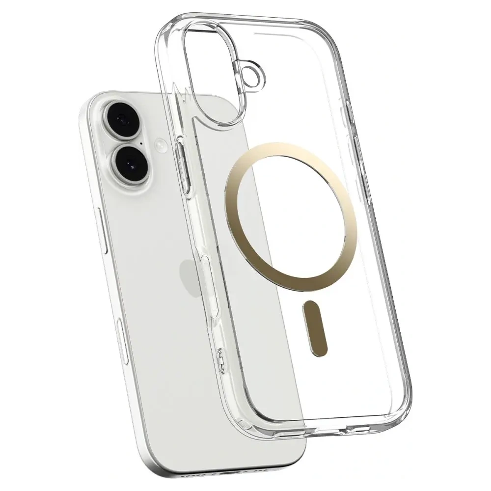 Etui Spigen Ultra Hybrid Mag MagSafe do Apple iPhone 17 Clear/gold