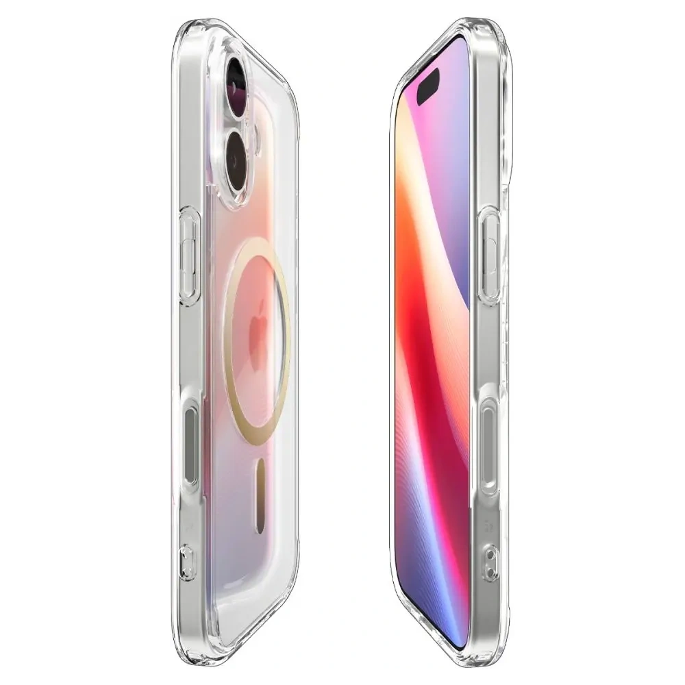 Etui Spigen Ultra Hybrid Mag MagSafe do Apple iPhone 17 Clear/gold