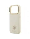 Etui Guess Grained Strass Logo MagSafe do Apple iPhone 17 Pro beżowy