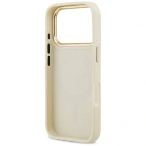 Etui Guess Grained Strass Logo MagSafe do Apple iPhone 17 Pro beżowy