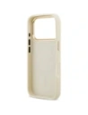 Etui Guess Grained Strass Logo MagSafe do Apple iPhone 17 Pro beżowy
