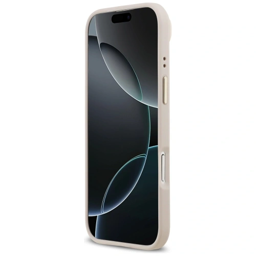 Etui Guess Grained Strass Logo MagSafe do Apple iPhone Air różowy