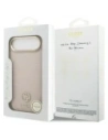 Etui Guess Grained Strass Logo MagSafe do Apple iPhone Air różowy