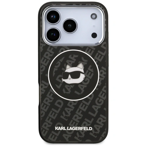 Etui Karl Lagerfeld IML Choupette Head Logo MagSafe do Apple iPhone 17 Pro Max czarny
