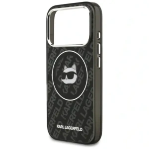 Etui Karl Lagerfeld IML Choupette Head Logo MagSafe do Apple iPhone 17 Pro Max czarny