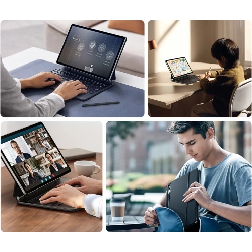 Etui Dux Ducis Keyboard MK Series z klawiaturą Bluetooth do Samsung Galaxy Tab S9+ Plus / S8+ Plus / S7+ Plus czarna