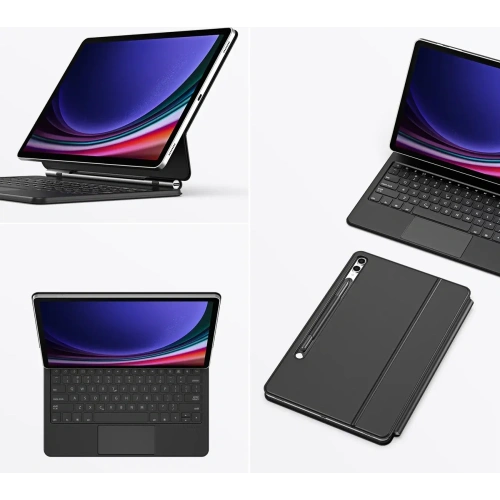 Etui Dux Ducis Keyboard MK Series z klawiaturą Bluetooth do Samsung Galaxy Tab S9+ Plus / S8+ Plus / S7+ Plus czarna