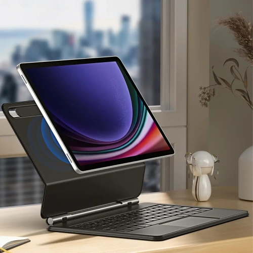 Etui Dux Ducis Keyboard MK Series z klawiaturą Bluetooth do Samsung Galaxy Tab S9+ Plus / S8+ Plus / S7+ Plus czarna