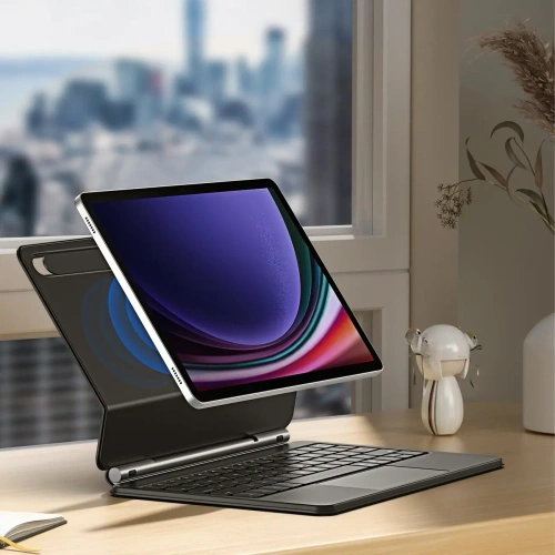 Etui Dux Ducis Keyboard MK Series z klawiaturą Bluetooth do Samsung Galaxy Tab S9 / S8 / S7 czarna