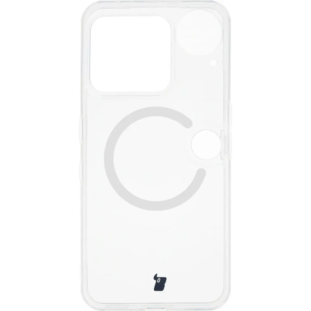 Etui z pierścieniem magnetycznym Bizon Case CrystalO do Nothing Phone (3) przezroczyste