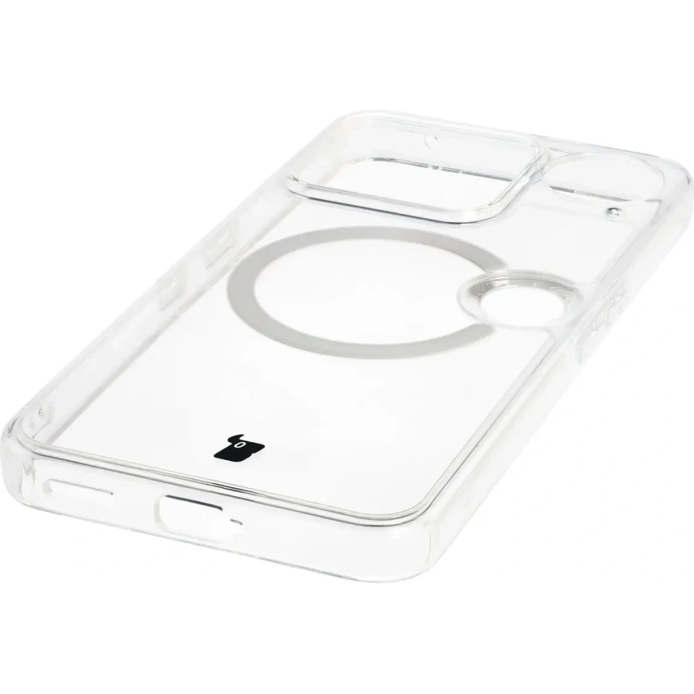 Etui z pierścieniem magnetycznym Bizon Case CrystalO do Nothing Phone (3) przezroczyste