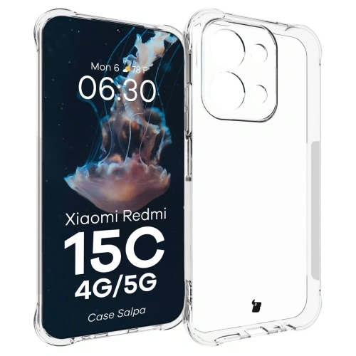 Elastyczne etui Bizon Case Salpa do Xiaomi Redmi 15C 4G / 5G 173mm przezroczyste
