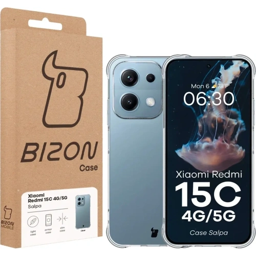 Elastyczne etui Bizon Case Salpa do Xiaomi Redmi 15C 4G / 5G 173mm przezroczyste