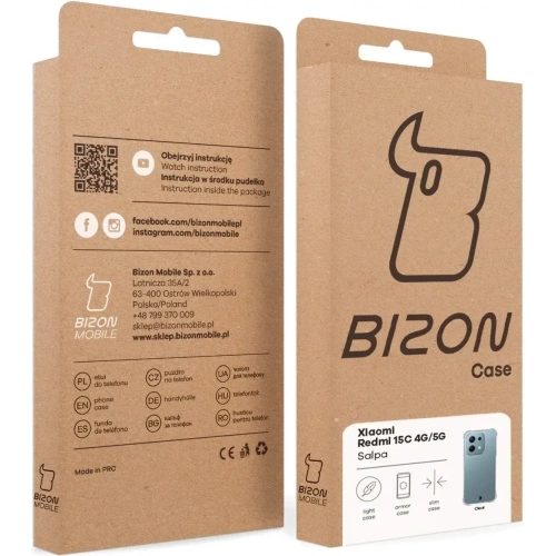 Elastyczne etui Bizon Case Salpa do Xiaomi Redmi 15C 4G / 5G 173mm przezroczyste