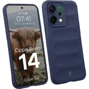 Pancerne etui Bizon Case Tur do Oppo Reno 14 granatowe