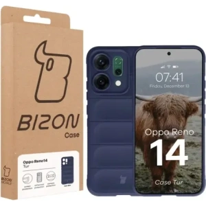 Pancerne etui Bizon Case Tur do Oppo Reno 14 granatowe