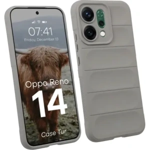 Pancerne etui Bizon Case Tur do Oppo Reno 14 jasnoszare