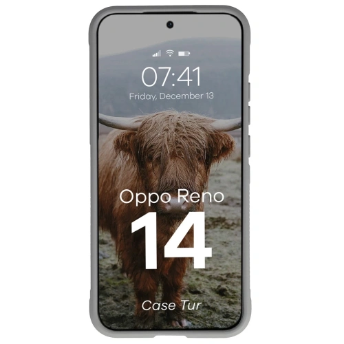 Pancerne etui Bizon Case Tur do Oppo Reno 14 jasnoszare