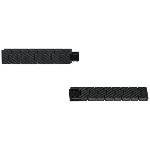 Pasek PITAKA Carbon Fiber Retro do Apple Watch 1/2/3/4/5/6/7/8/9/10/11/SE/SE 3/Ultra/Ultra 2/Ultra 3 czarno szary