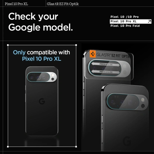 Osłona aparatu Spigen Optik Glas.TR Camera Protector do Google Pixel 10 Pro XL Crystal Clear [2 PACK]