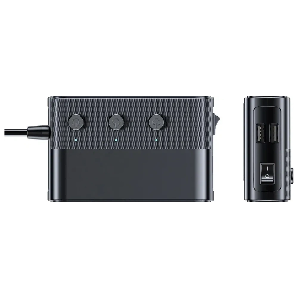 Rozdzielacz 3MK Car Power Splitter 120W PD QC PPS 3xUSB-A, USB-C, 3xDC czarny