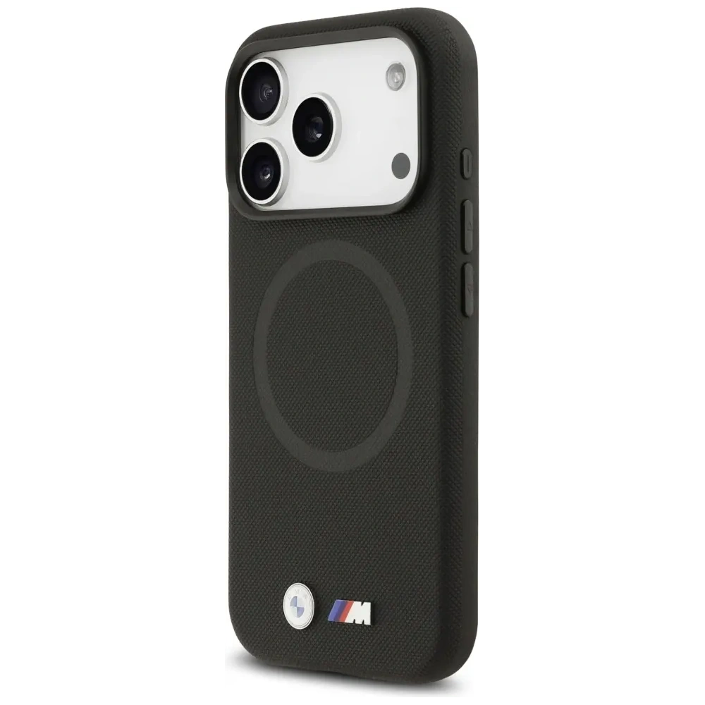 Etui BMW M FW Metal Logo MagSafe do Apple iPhone 17 Pro czarny