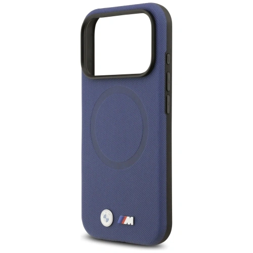 Etui BMW M FW Metal Logo MagSafe do Apple iPhone 17 Pro granatowy