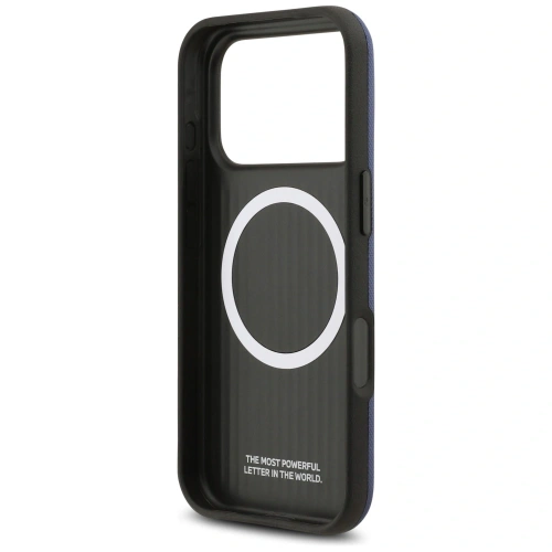 Etui BMW M FW Metal Logo MagSafe do Apple iPhone 17 Pro granatowy