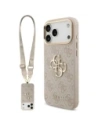 Etui Guess 4G Big 4G Classic Logo Big Strap Metal Buttons do Apple iPhone 17 Pro Max różowy
