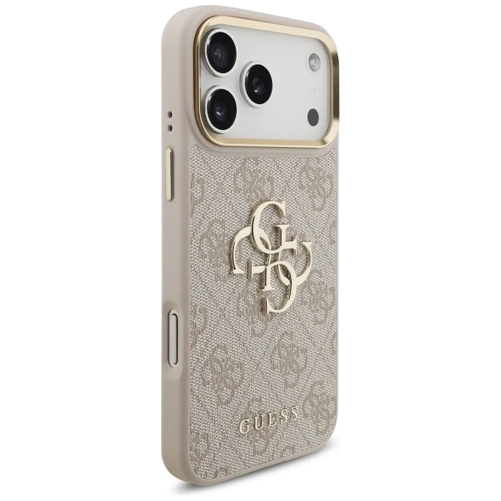 Etui Guess 4G Big 4G Classic Logo Big Strap Metal Buttons do Apple iPhone 17 Pro Max różowy