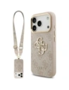 Etui Guess 4G Big 4G Classic Logo Big Strap Metal Buttons do Apple iPhone 17 Pro różowy