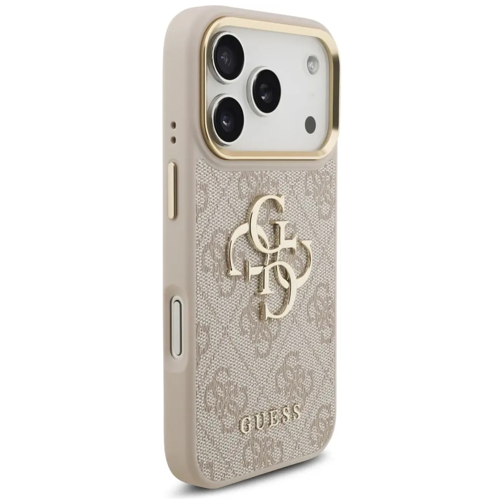 Etui Guess 4G Big 4G Classic Logo Big Strap Metal Buttons do Apple iPhone 17 Pro różowy
