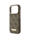 Etui Guess 4G Logo Plate MagSafe do Apple iPhone 17 Pro brązowy