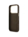 Etui Guess 4G Logo Plate MagSafe do Apple iPhone 17 Pro brązowy