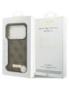 Etui Guess 4G Logo Plate MagSafe do Apple iPhone 17 Pro brązowy