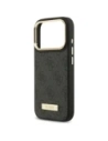 Etui Guess 4G Logo Plate MagSafe do Apple iPhone 17 Pro czarny