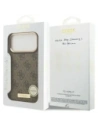 Etui Guess 4G Logo Plate MagSafe do Apple iPhone 17 Pro Max brązowy